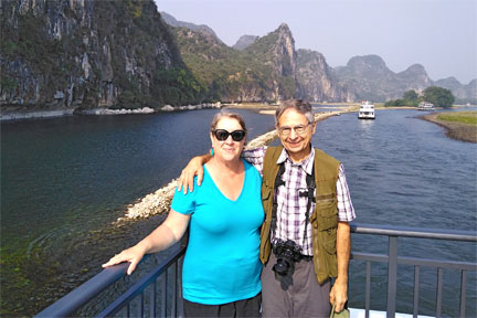 Mr. Jeffrey and Mrs. Jean Cruising on the Picturesque Li River, Guilin.