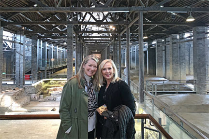 Julie and Kristen visiting a traditional Chinese liquor brewing museum sponsored by a local liquor brand.