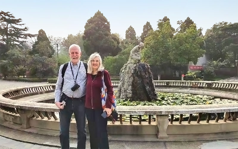 Paul Wilcox and his spouse at the Banpo Museum Xian